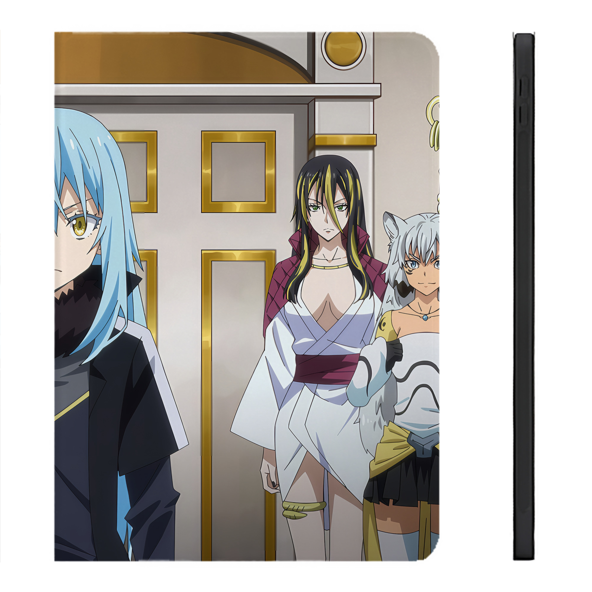 （画像用） 転スラ Regarding Reincarnated to Slime IPadケース ペンホルダー付き ブックスタイルデザイン
